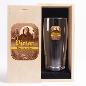 Printed Trappist beer glass Printed Trappist beer glass