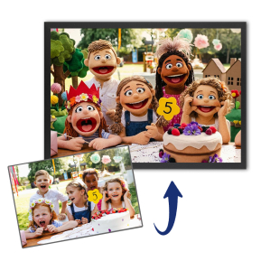 Puppet-style portrait from a photo Puppet-style portrait from a photo